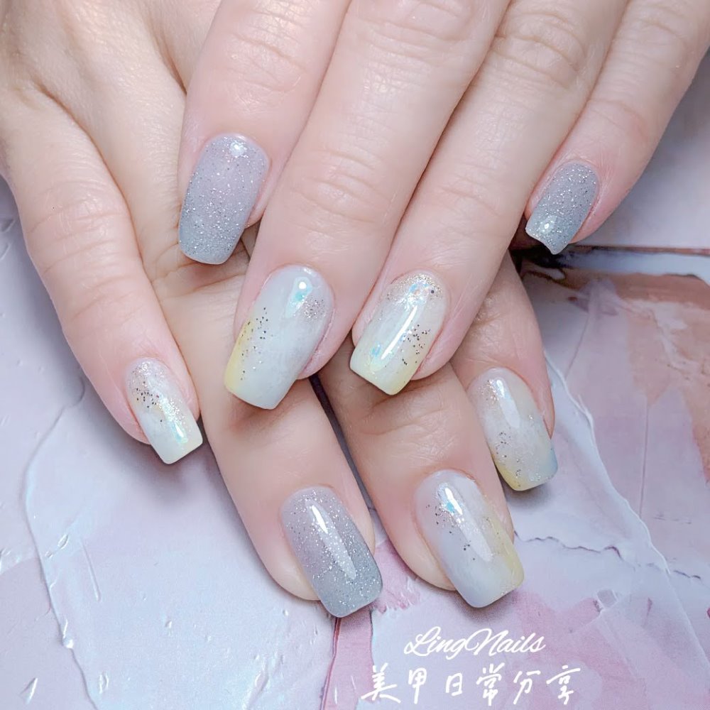 多色暈染美甲